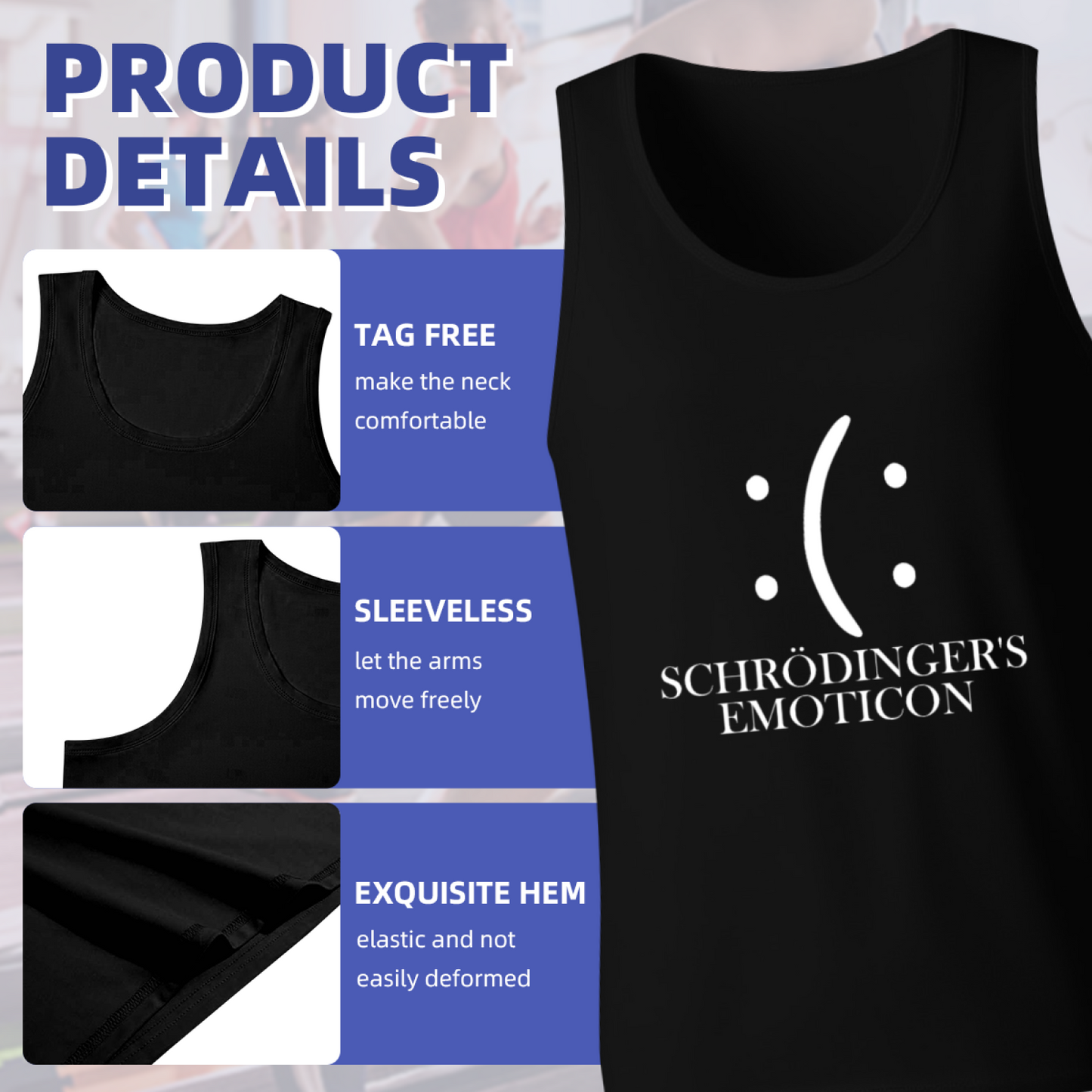 Schr?dinger's Emoticon Physics Nerd Tank Top