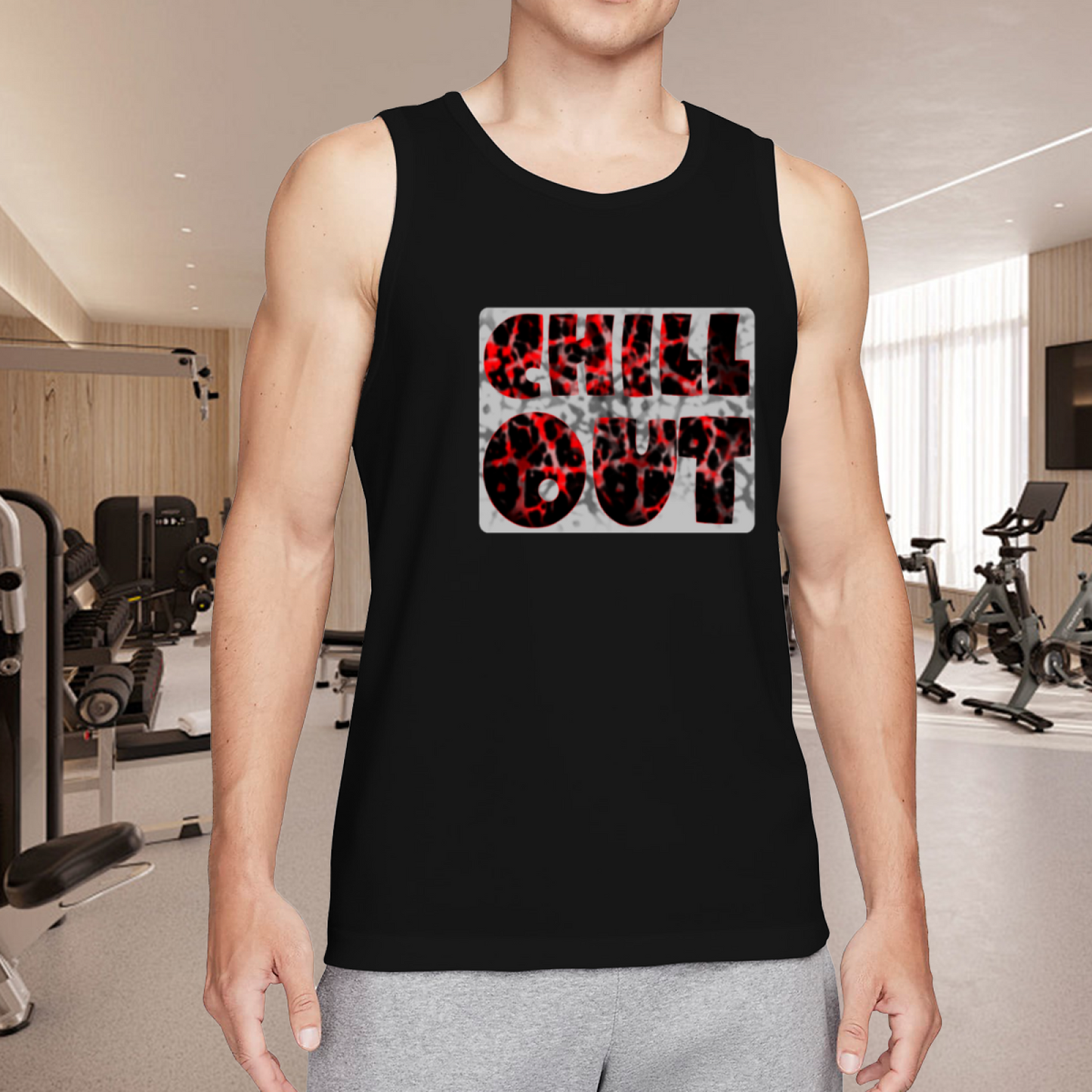 Chill Out Red Leopard Print Casual Streetwear Tank Top