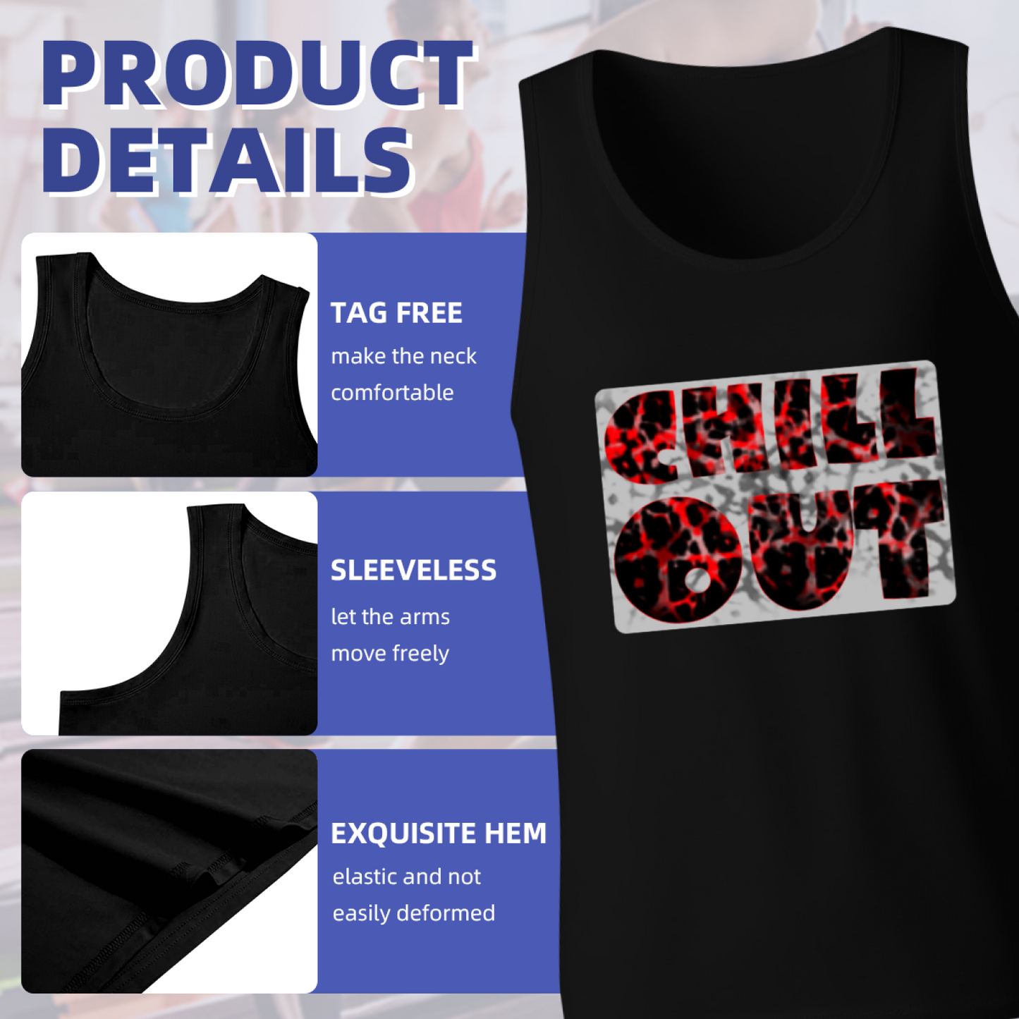 Chill Out Red Leopard Print Casual Streetwear Tank Top