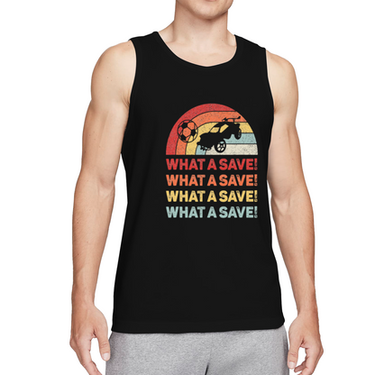 Retro Rocket Soccer Car What A Save Men¡¯s Sleeveless Tank Top