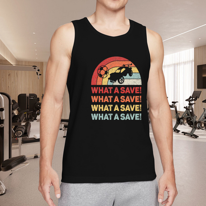 Retro Rocket Soccer Car What A Save Men¡¯s Sleeveless Tank Top