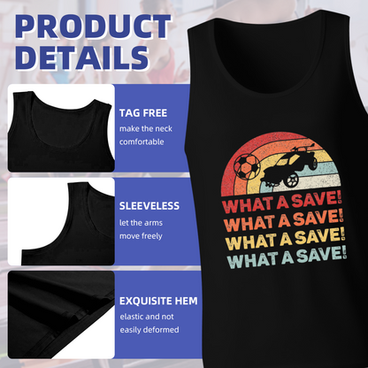 Retro Rocket Soccer Car What A Save Men¡¯s Sleeveless Tank Top