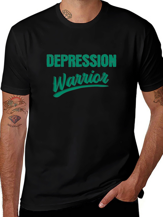 Depression Warrior Graphic Tee - Black