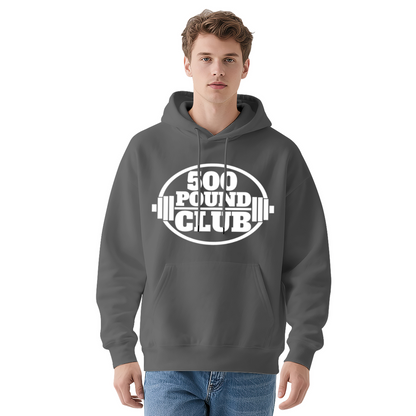 500 Pound Club Weightlifting Red Mens Hoodie, Comfort Gym Pullover