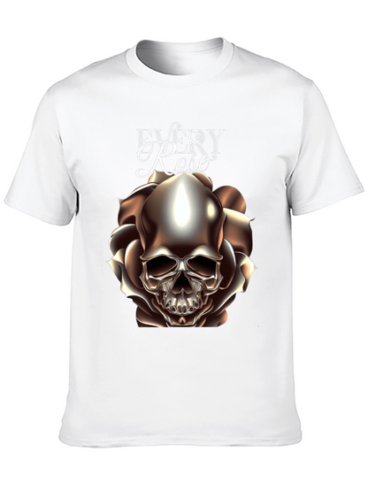 Every Rose Has Its Thorn Skull Graphic T-Shirt