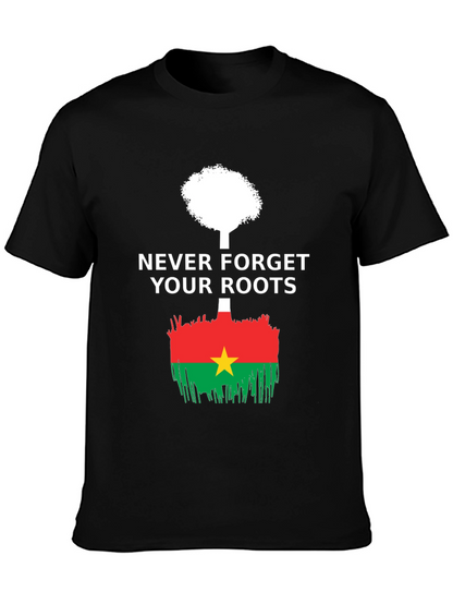 Never Forget Roots Burkina Faso Flag T-Shirt