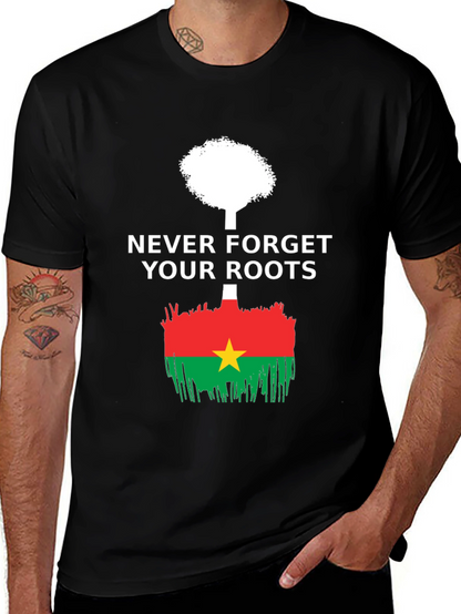 Never Forget Roots Burkina Faso Flag T-Shirt