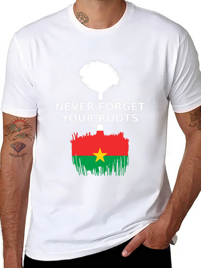 Never Forget Roots Burkina Faso Flag T-Shirt
