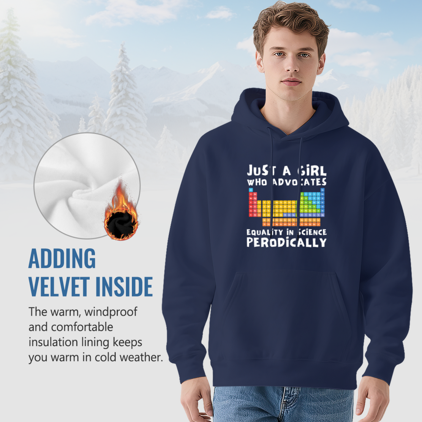 Periodic Table Equality Science Unisex Hoodie, Soft Everyday Wear