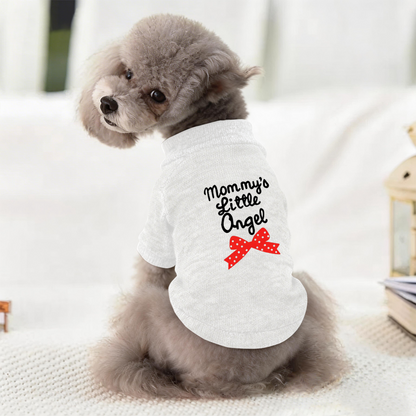 Mommy¡¯s Little Angel Red Bow Cute Dog Clothes
