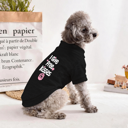 I Give Free Kisses Cute Print Pet Cardigan Sweater