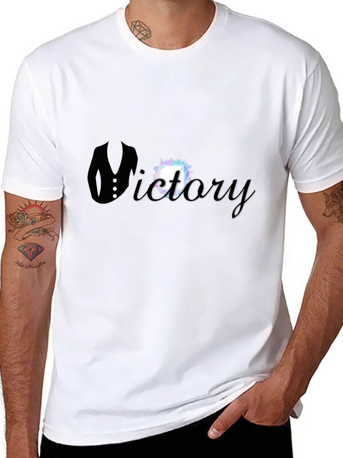 Victory Suit Graphic Tee - Black