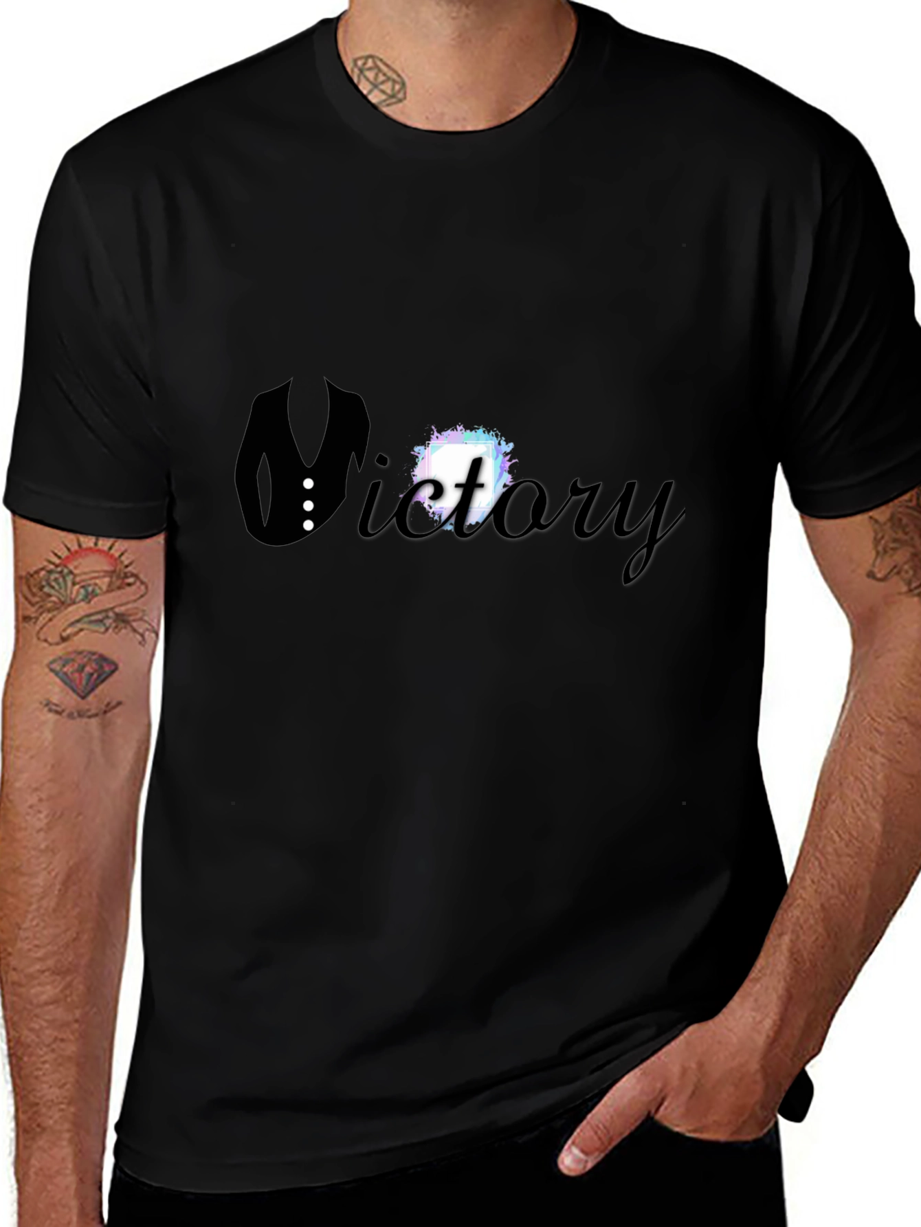 Victory Suit Graphic Tee - Black