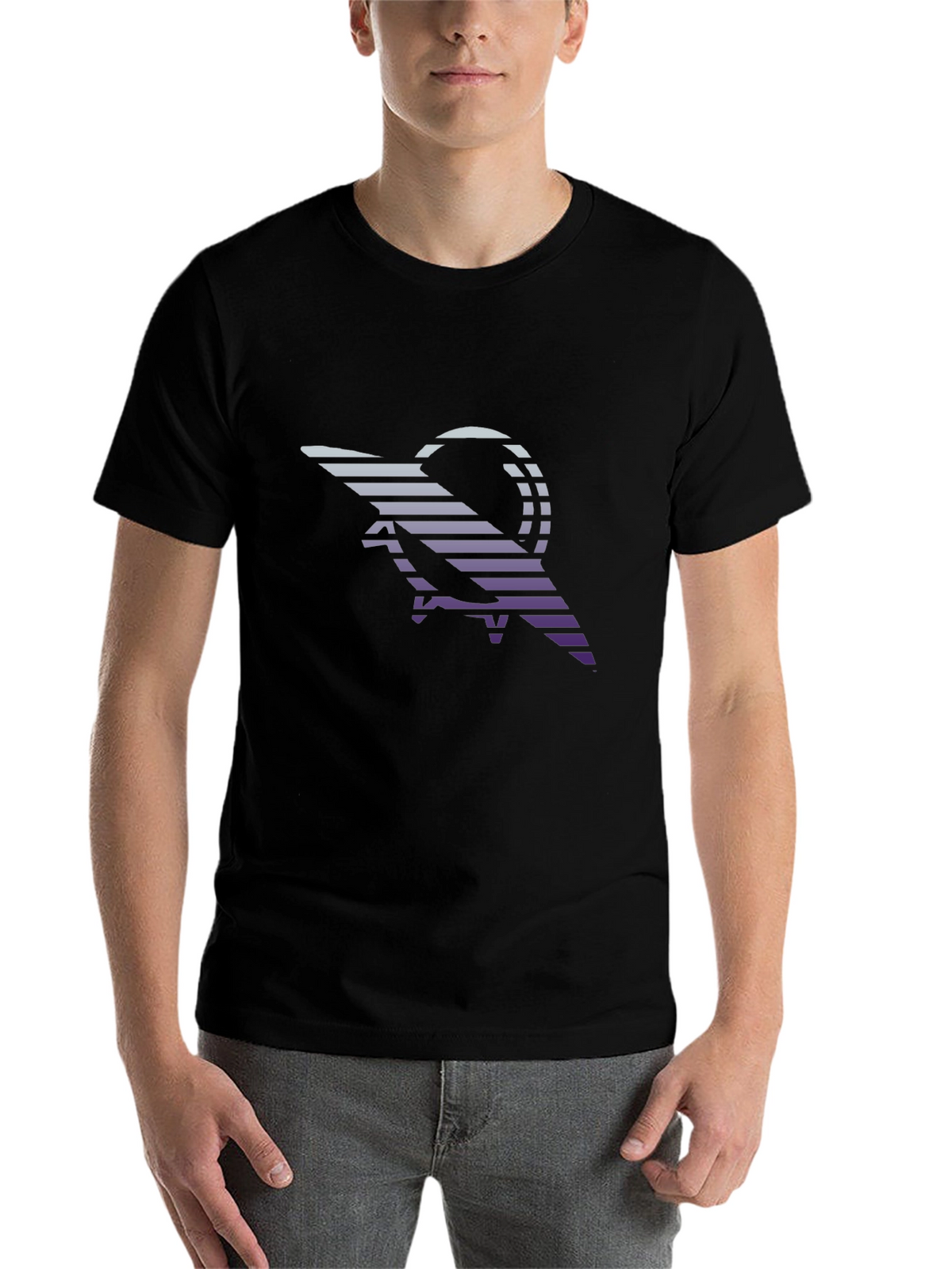 Retro Striped Scorpion Graphic Tee