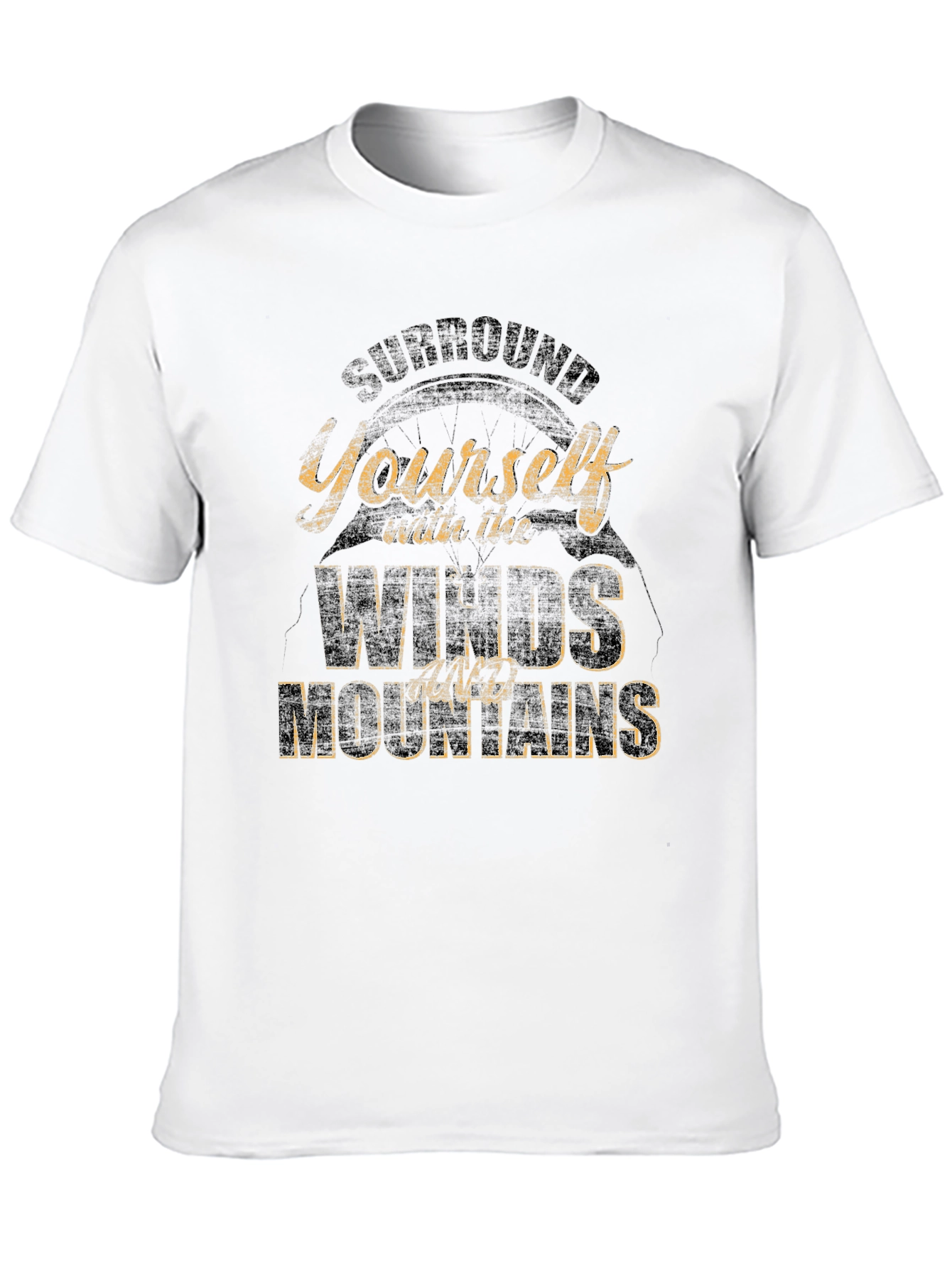 Mountains & Winds Graphic Tee - Black Casual Shirt