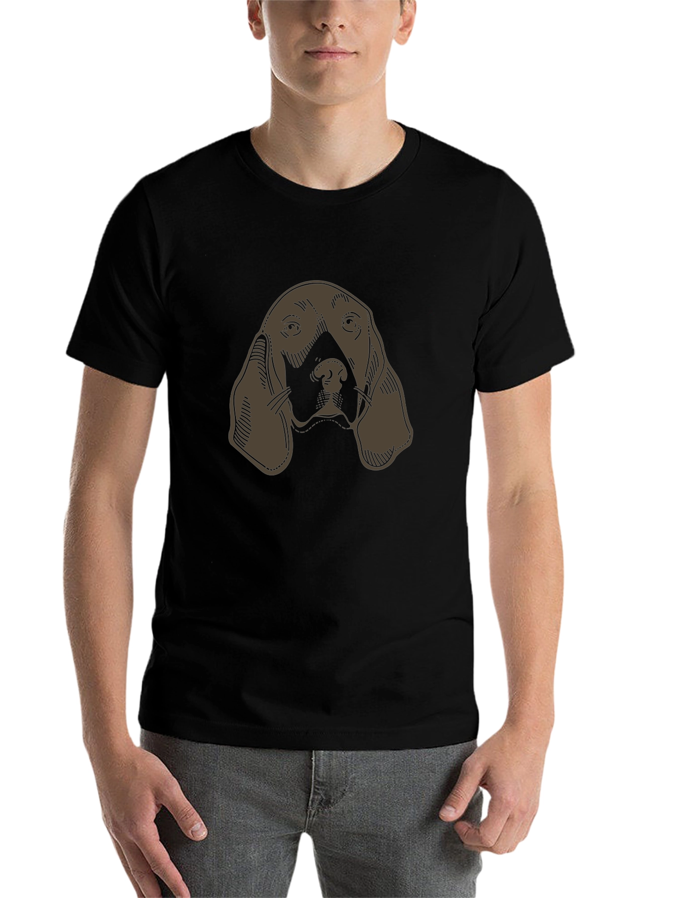 Hound Dog Graphic Tee - Unisex Black T-Shirt