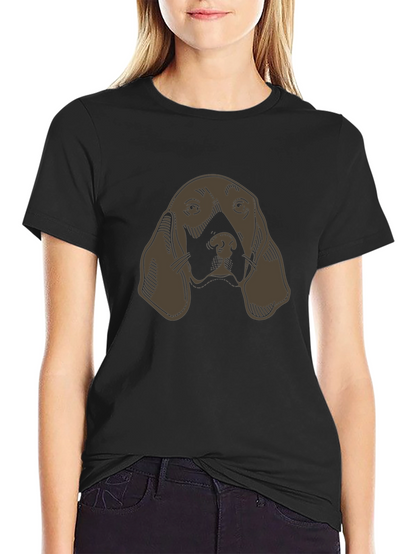 Hound Dog Graphic Tee - Unisex Black T-Shirt