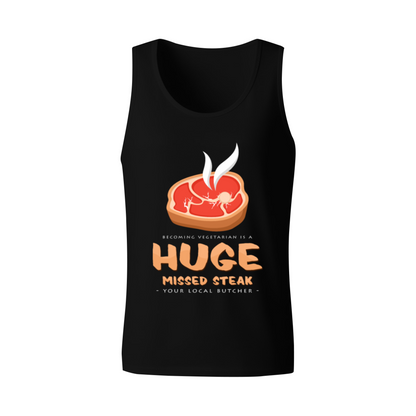 Huge Missed Steak Funny Butcher Graphic Tank Top