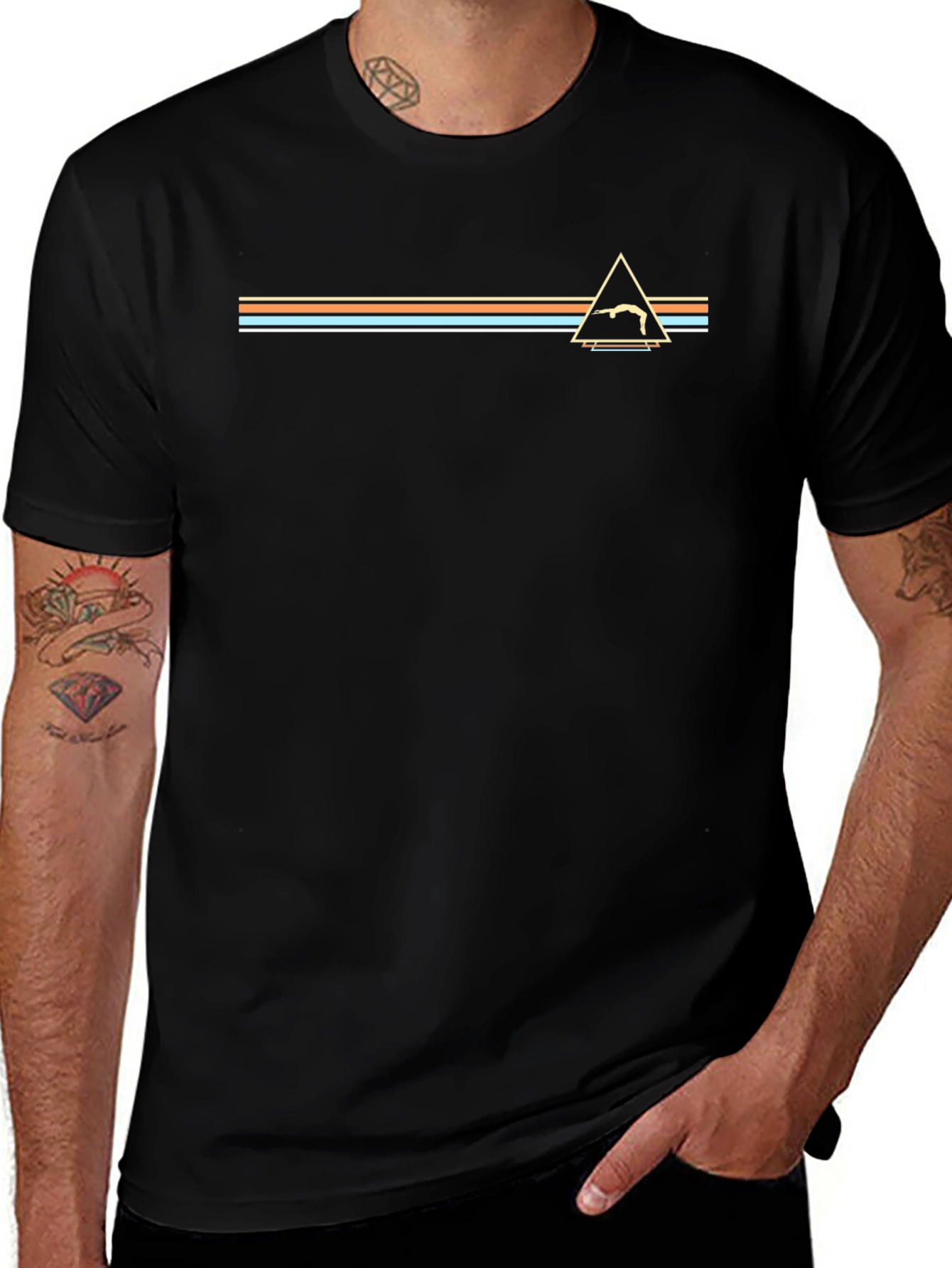 Retro Gymnast Triangle T-Shirt