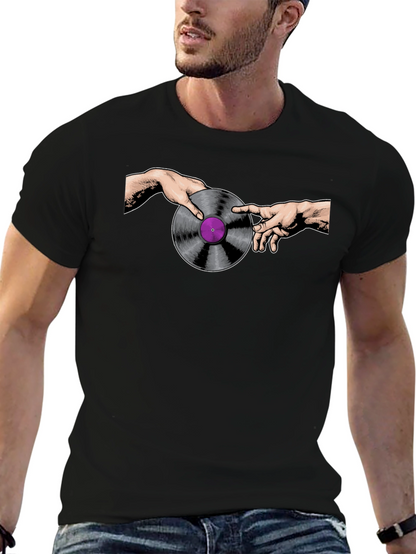 Creation of Vinyl Record Black T-Shirt