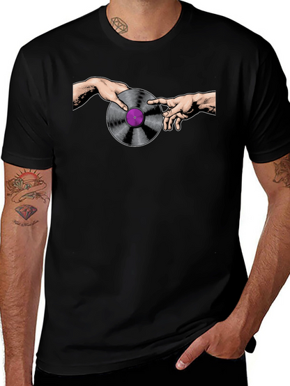 Creation of Vinyl Record Black T-Shirt