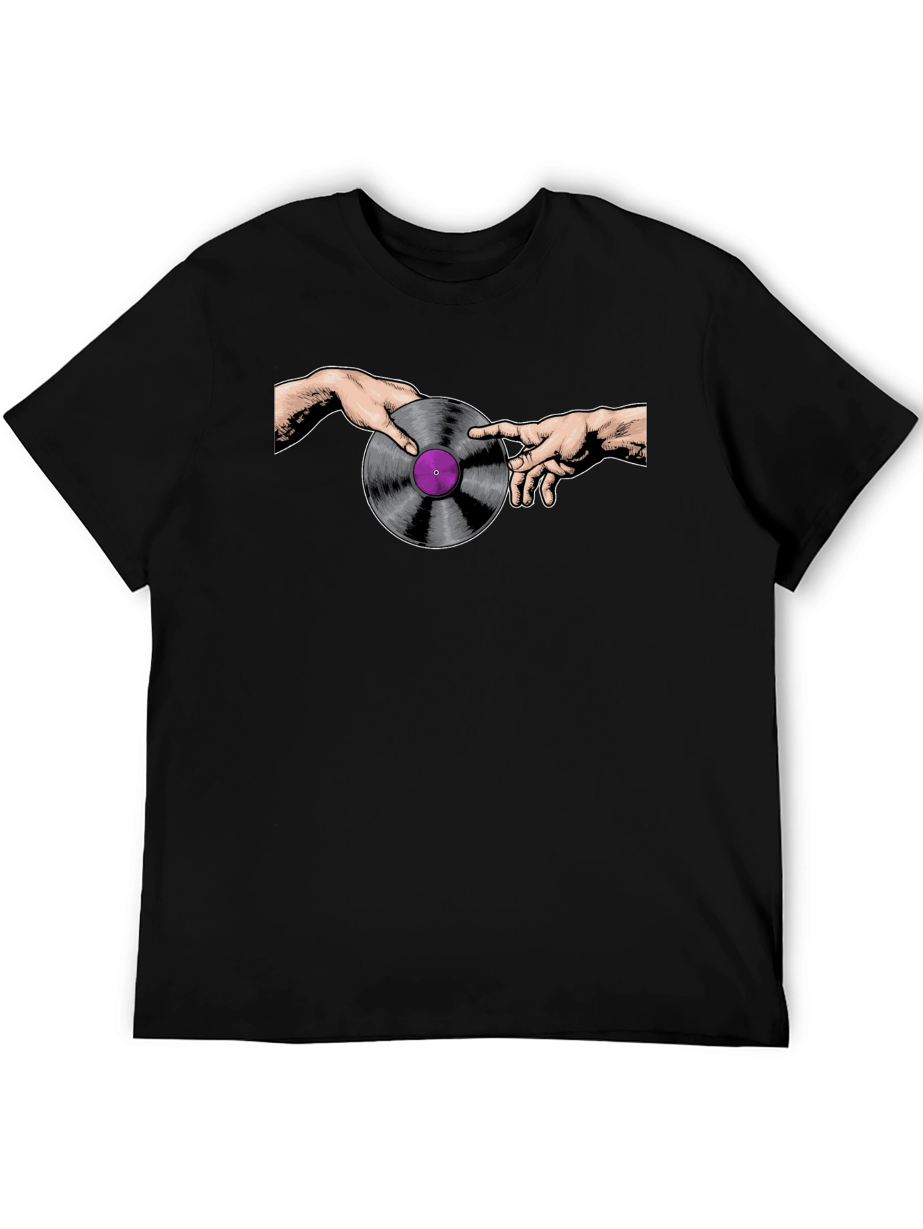 Creation of Vinyl Record Black T-Shirt