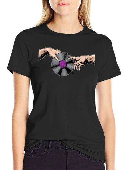 Creation of Vinyl Record Black T-Shirt