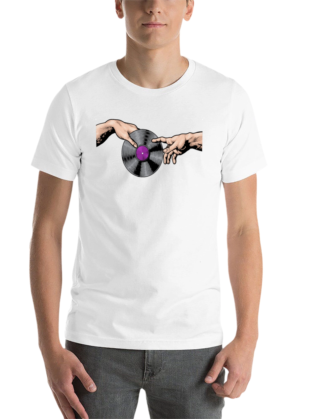 Creation of Vinyl Record Black T-Shirt