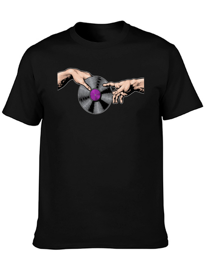 Creation of Vinyl Record Black T-Shirt