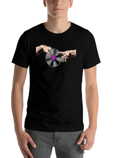 Creation of Vinyl Record Black T-Shirt