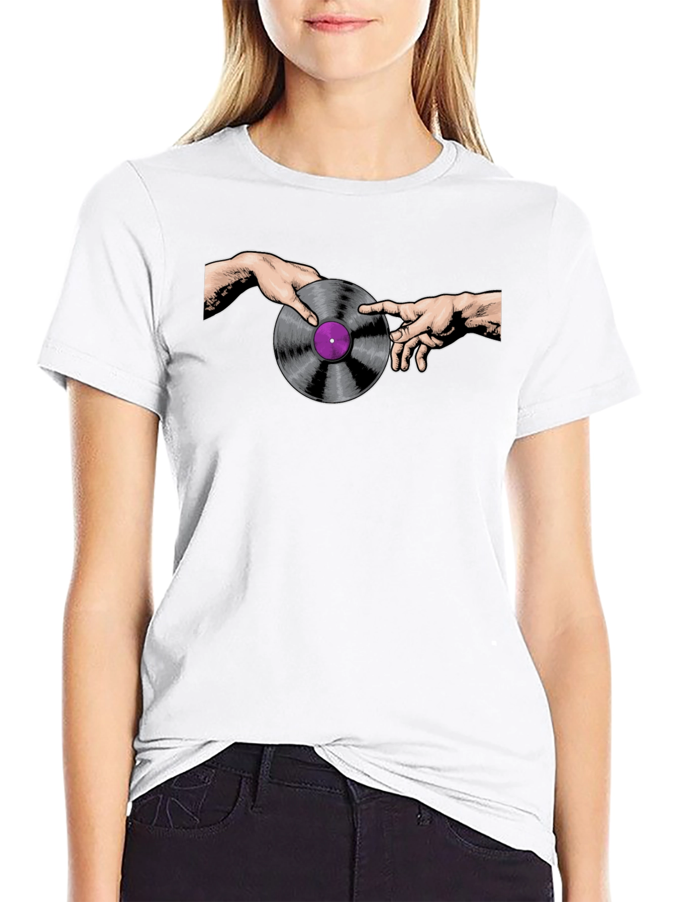 Creation of Vinyl Record Black T-Shirt