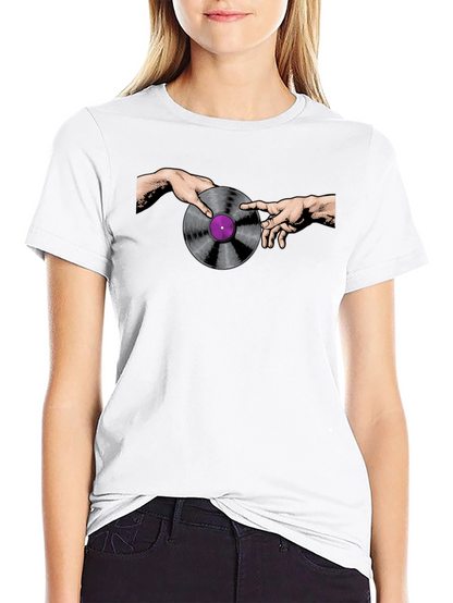 Creation of Vinyl Record Black T-Shirt