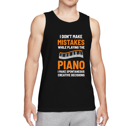 Funny Piano Player Spontaneous Creative Decisions Pun Tank