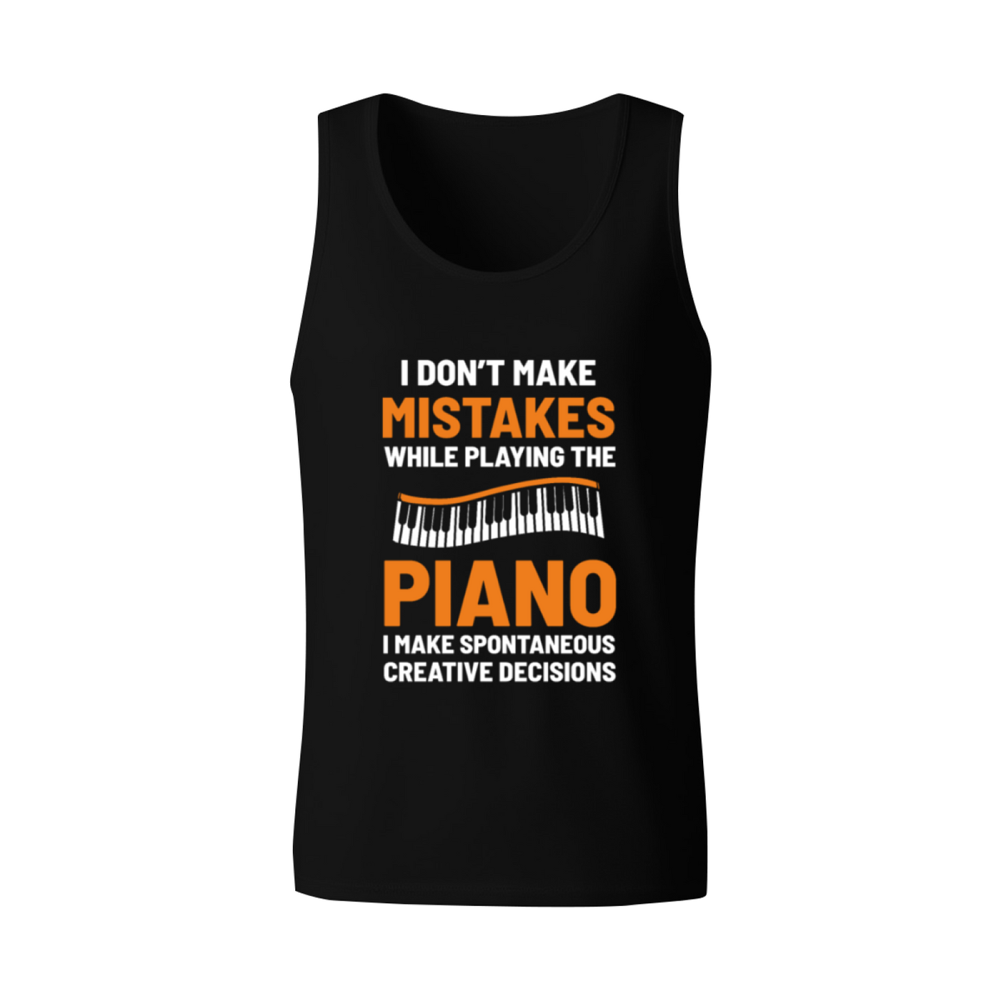 Funny Piano Player Spontaneous Creative Decisions Pun Tank