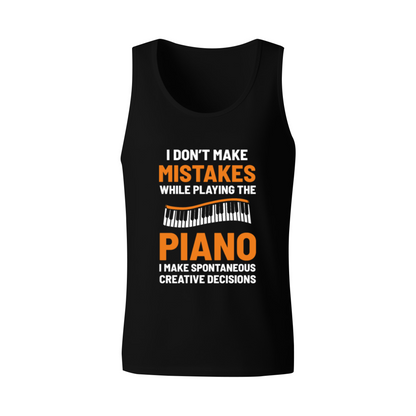 Funny Piano Player Spontaneous Creative Decisions Pun Tank