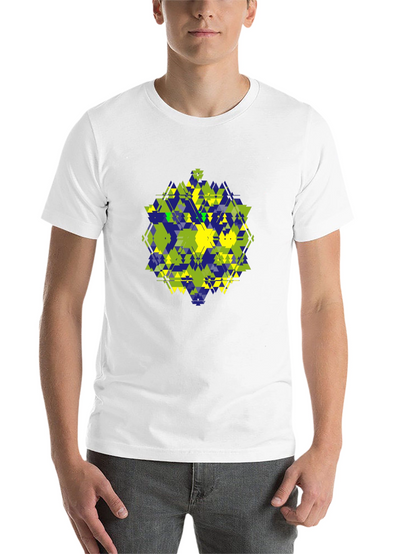 Geometric Triangle Pattern Black T-Shirt