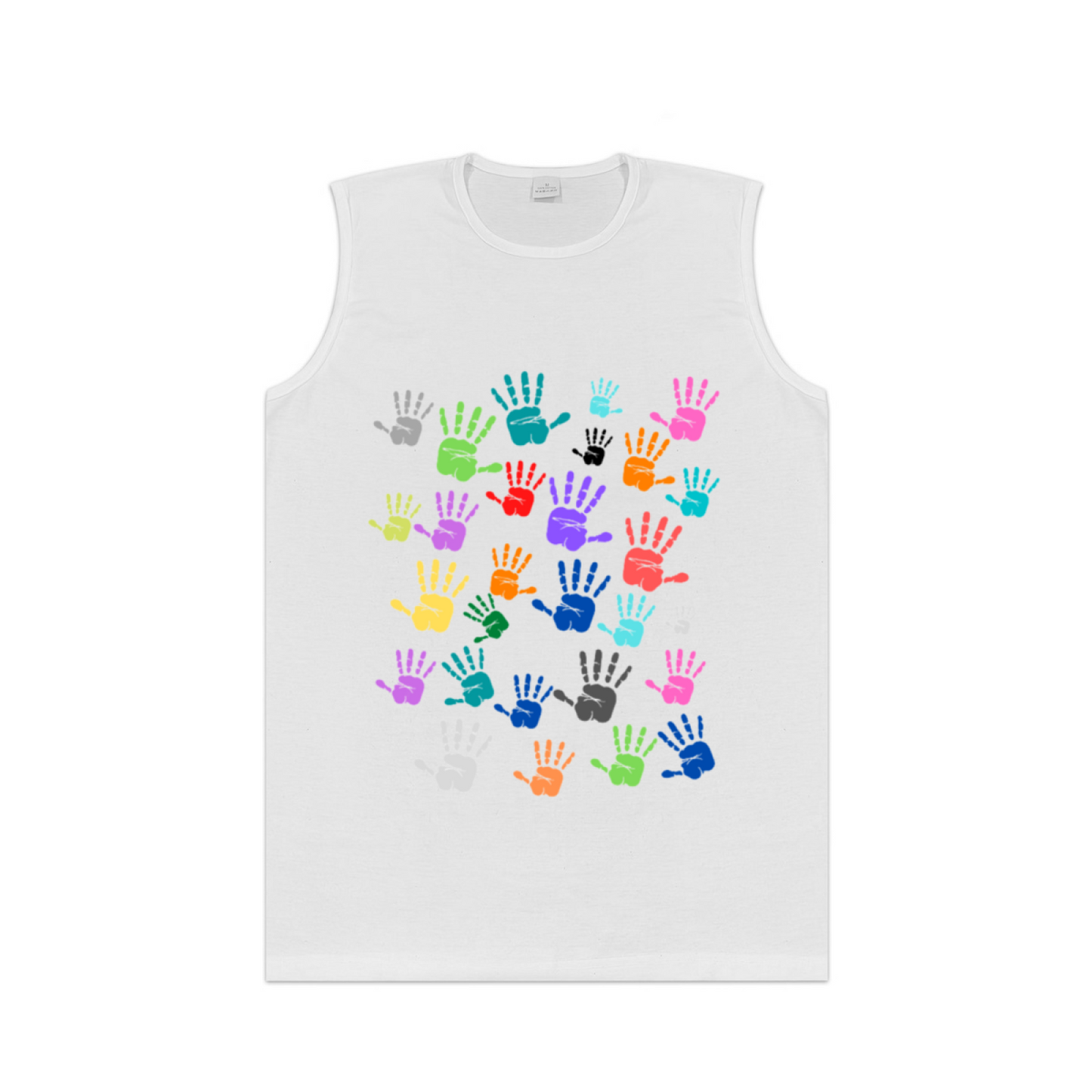 Multicolor Handprint Unity Diversity Casual Tank