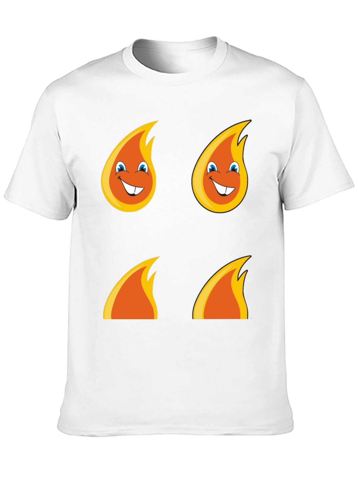 Funny Flame Graphic T-Shirt - Black Cotton Tee