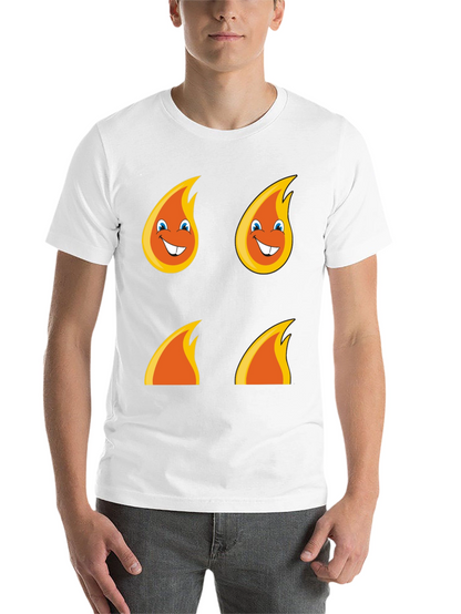 Funny Flame Graphic T-Shirt - Black Cotton Tee