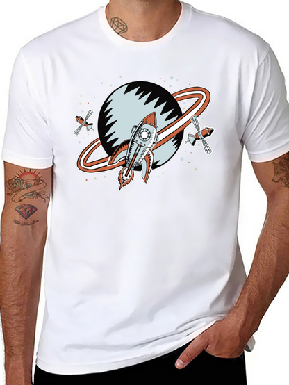 Retro Space Rocket Graphic Tee