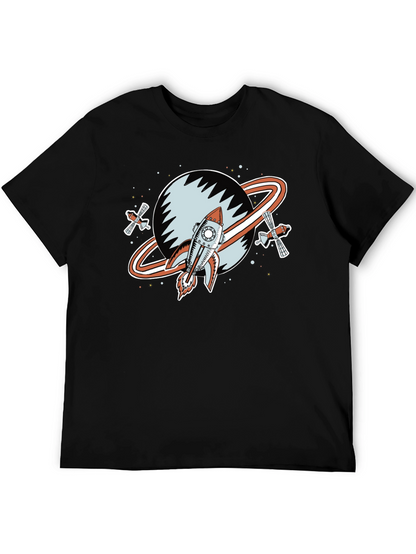 Retro Space Rocket Graphic Tee