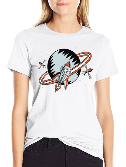 Retro Space Rocket Graphic Tee