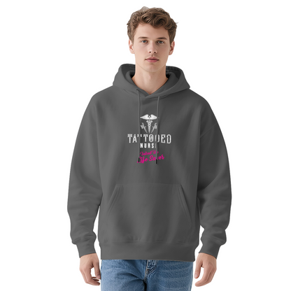Tattooed Nurse Medical Caduceus Navy Hoodie