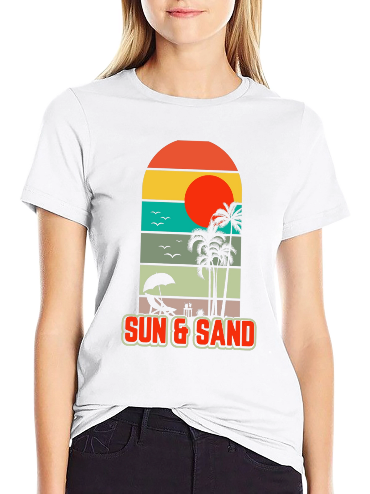 Sun & Sand Beach Graphic Tee - Tropical Vibes