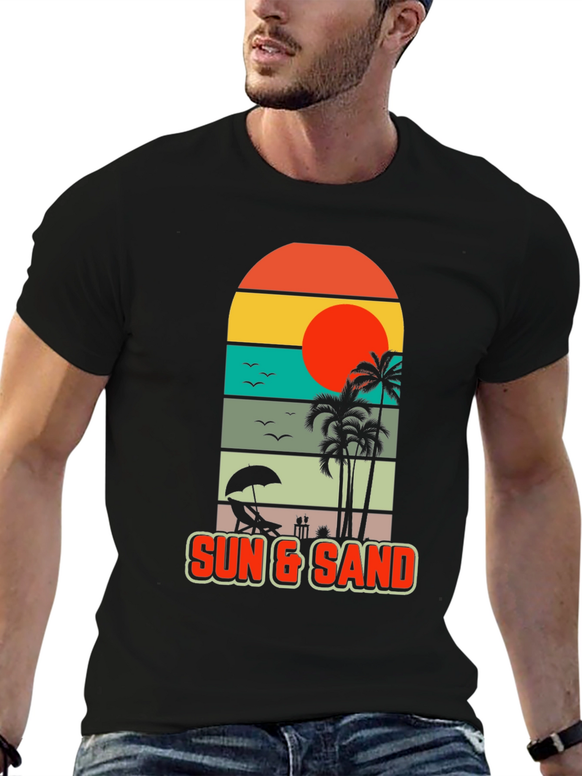 Sun & Sand Beach Graphic Tee - Tropical Vibes