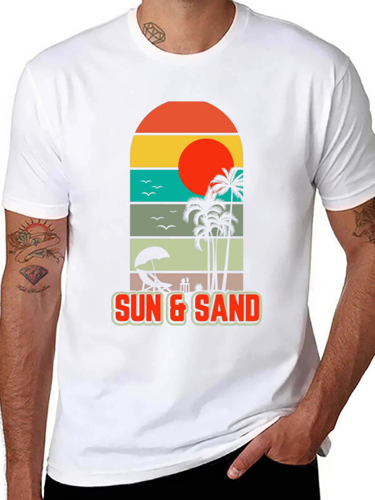 Sun & Sand Beach Graphic Tee - Tropical Vibes
