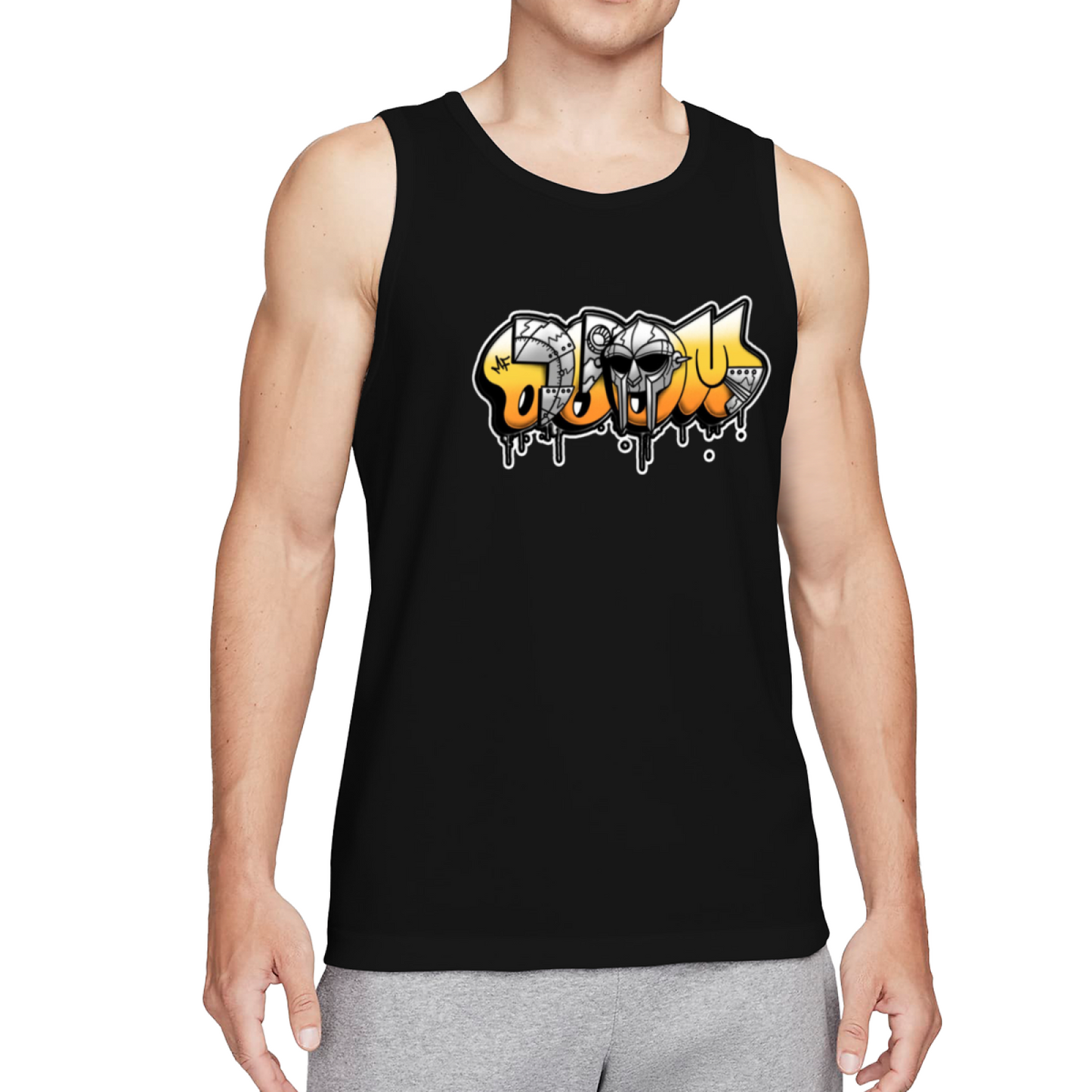 Spartan Helmet Graffiti Drip Hip Hop Street Art Tank Top