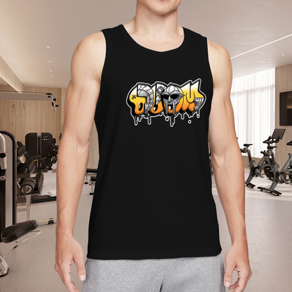 Spartan Helmet Graffiti Drip Hip Hop Street Art Tank Top
