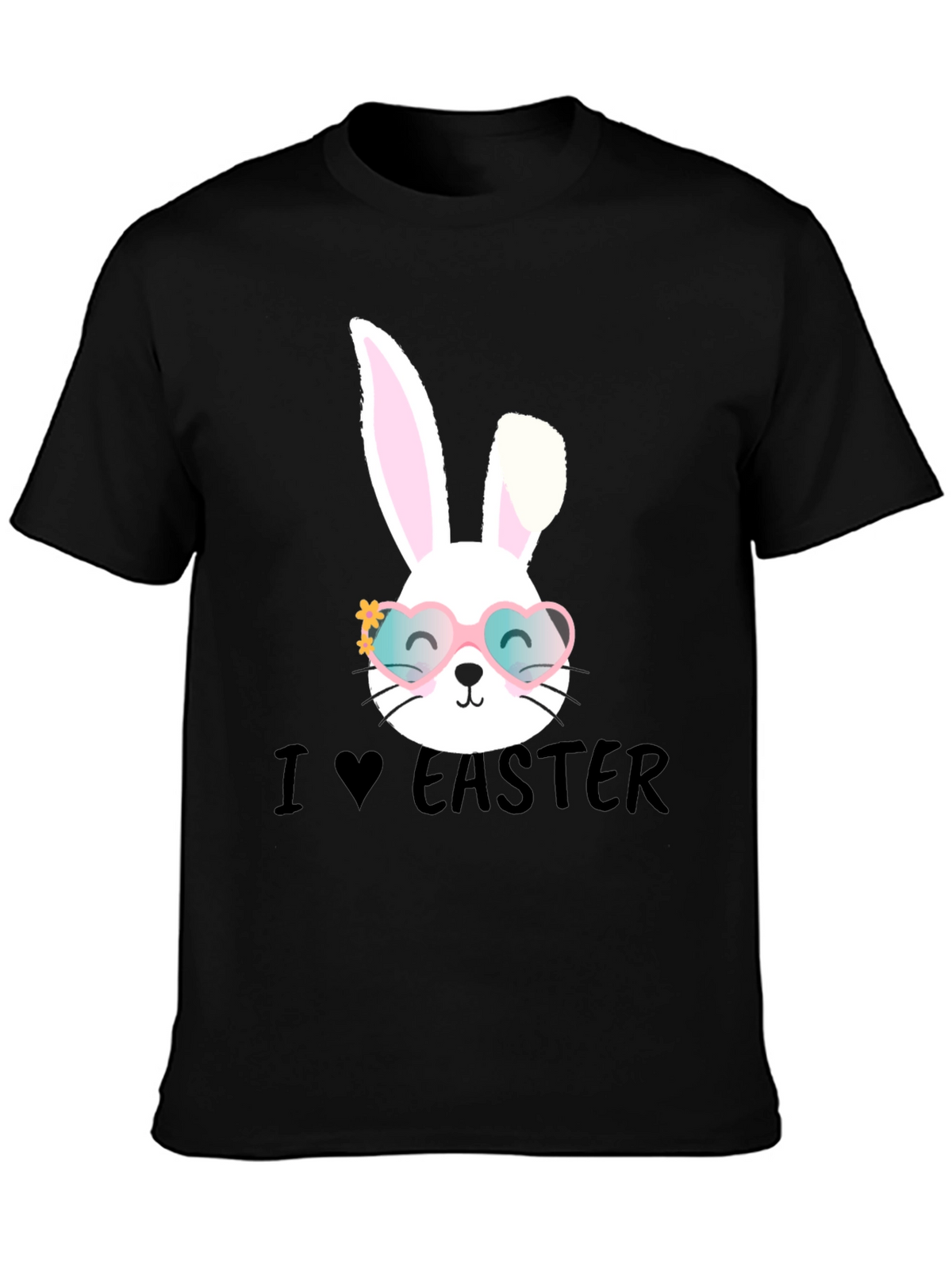 I Love Easter Bunny Heart Glasses T-Shirt