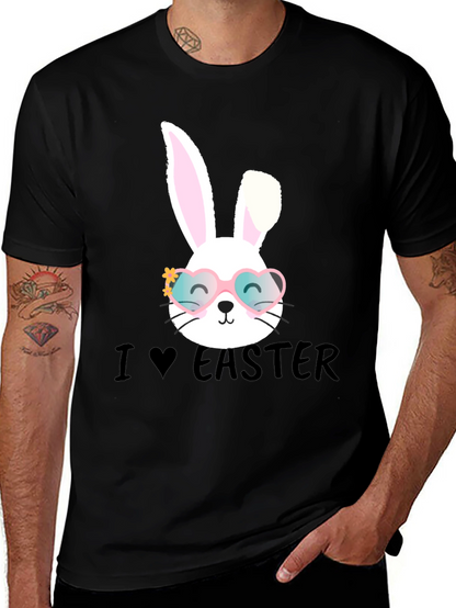 I Love Easter Bunny Heart Glasses T-Shirt